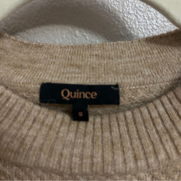 Quince Women's wool blend Crewneck Sweater in Light Beige - Picture 3 of 4